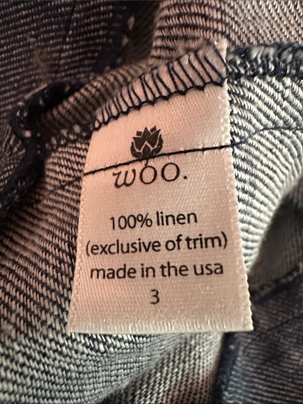 Anthropologie Staci Woo Souvenir Ed. Blue Chambray linen 3 midi pockets Sundress - Picture 10 of 11